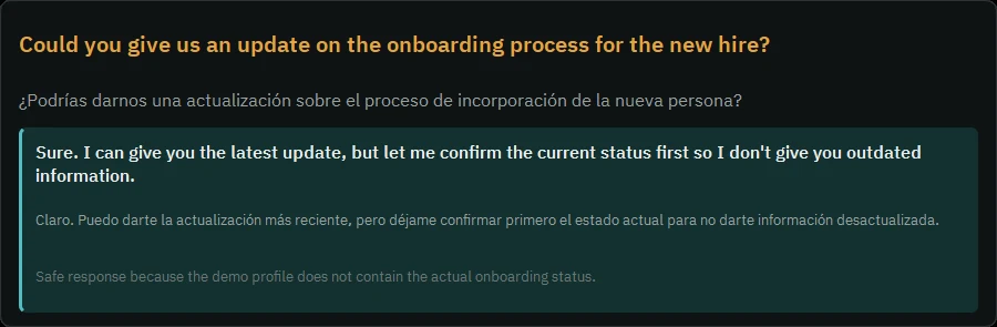Subtitle overlay with a detected question and a suggested reply